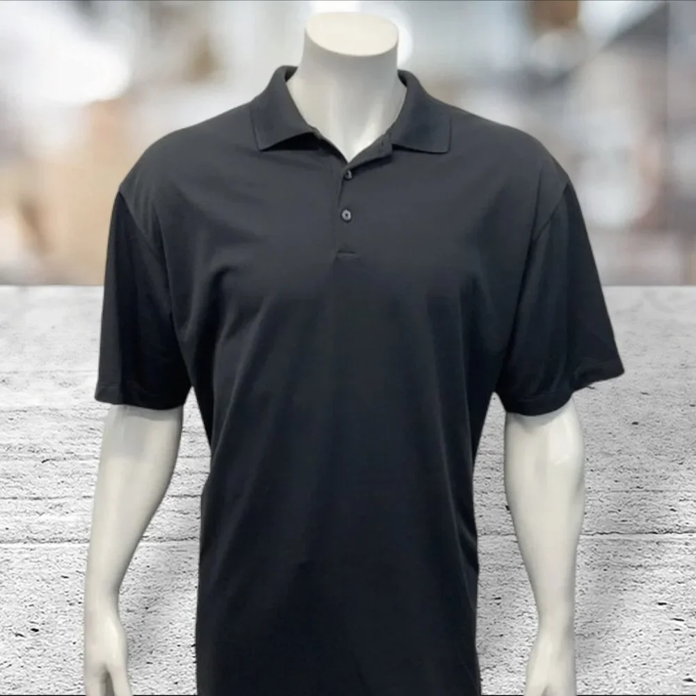 Nike Golf Dri-Fit Dark Gray Subdued Logo Short Sleeve Polo Shirt Size XL X-Large